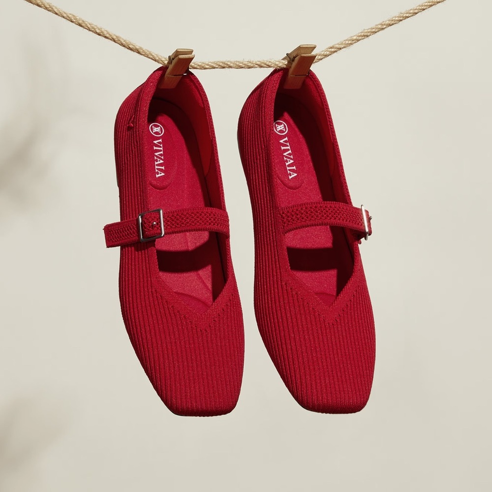 VIVAIA Women's Red Mary Jane Shoes